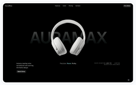Auramax headphone website